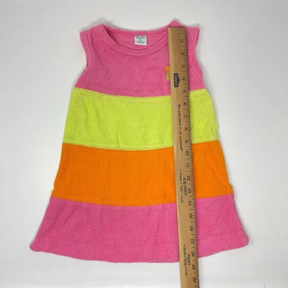 Peaches N Cream & Happy Kids Summer Dresses Lot of 2 Dress Little Girls Small 2T